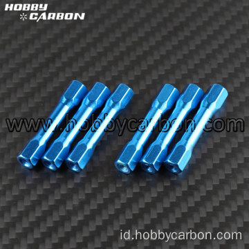 Kebuntuan Spacer Baja Bulat Hex Ringan Anodized